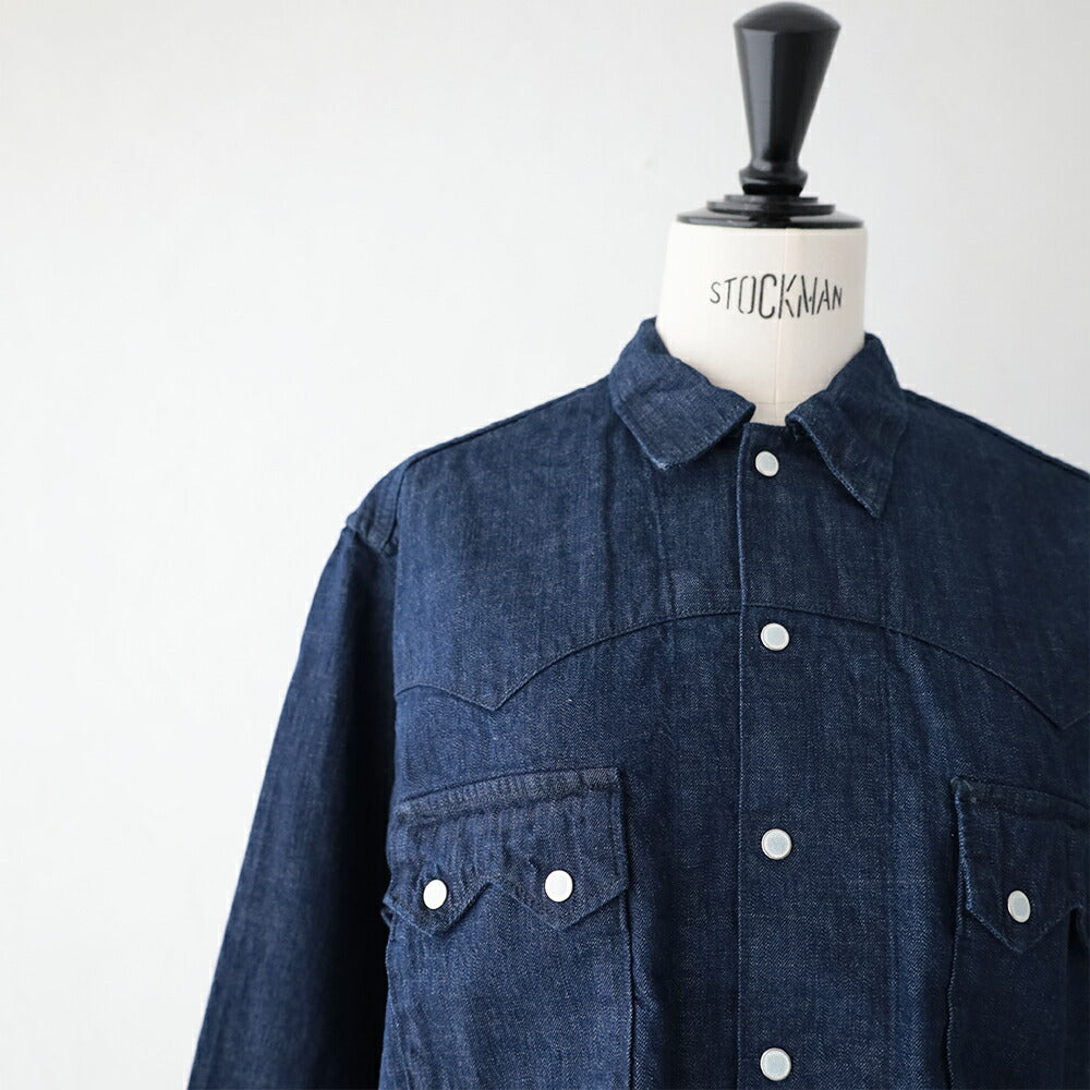 オアスロウデニムウエスタンシャツジャケット(00-6054-81)SHORTWESTERNSHIRTJACKETorSlow(レディース)【2026春夏】*送料無料*【後払い決済不可】*