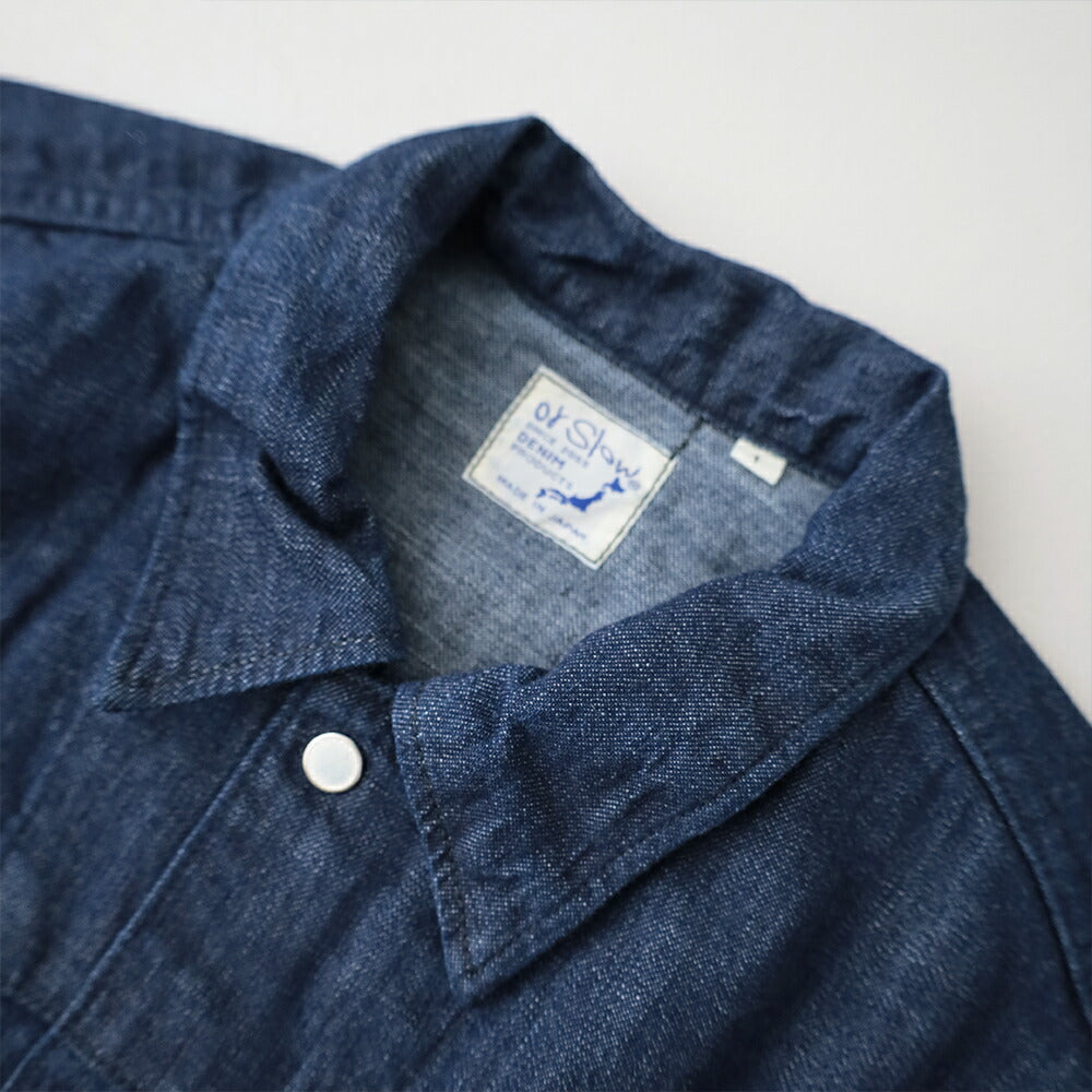 オアスロウデニムウエスタンシャツジャケット(00-6054-81)SHORTWESTERNSHIRTJACKETorSlow(レディース)【2026春夏】*送料無料*【後払い決済不可】*