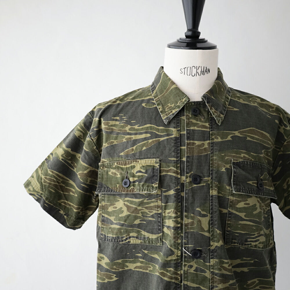 オアスロウユーティリティショートスリーブシャツジャケット(01-8046-TGC)UTILITYSHORTSLEEVESHIRTJACKETorSlow(メンズ)【2026春夏】*送料無料*【後払い決済不可】*