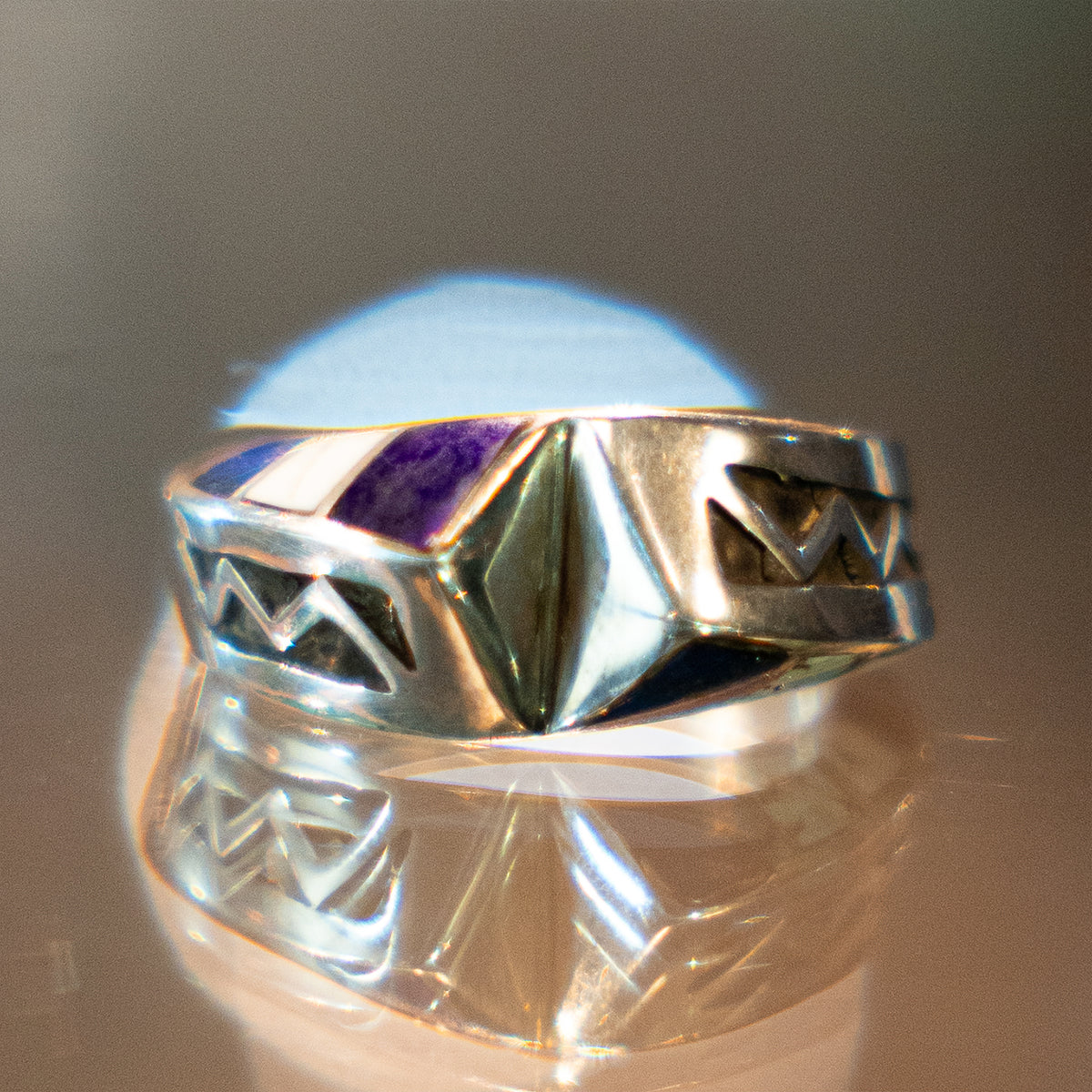 Multistone Inlay&Overlay Twisted Ring<br>【Lonn Parker】<br>(LEW138001)<br>リングサイズ17号