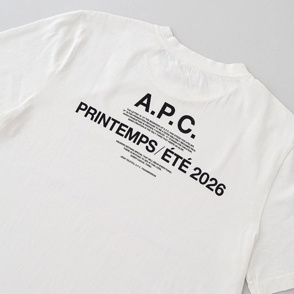 アー・ペー・セー <br> APC PRINTEMPS 26 Tシャツ<br>(24263192372) <br>A.P.C.(レディース/メンズ) <br>【2026春夏】