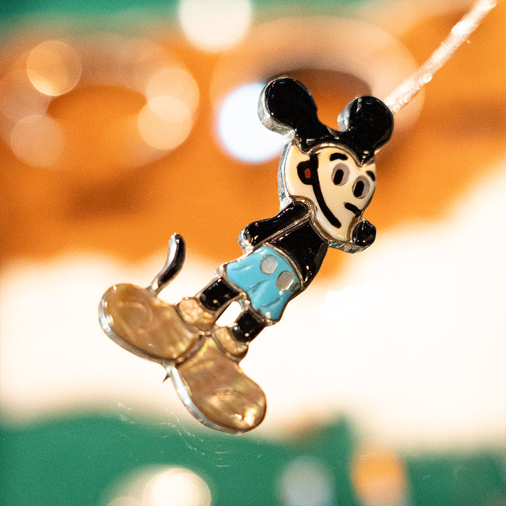 Zuni Inlay "Mickey Mouse" Pin Pendant<br>【Andrea Lonjose Shirley】<br>(LEW440202)