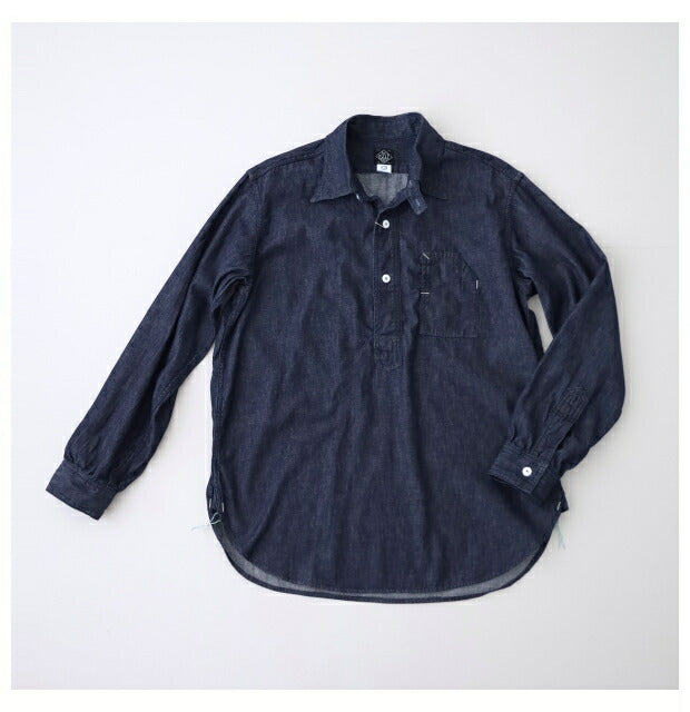 ポストオーバーオールズライトデニムNo.1シャツ(1201LDI)lightdenimNo.1shirtPOSTOVERALLS(メンズ)【2023秋冬】*送料無料*【後払い決済不可】*