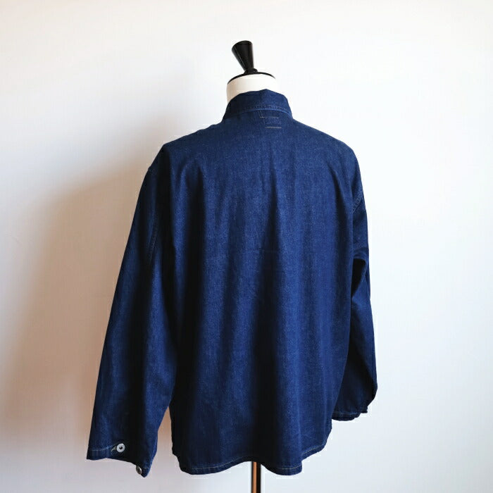 ポストオーバーオールズアーミーシャツbluedenimw/OD-yellowstitch(12048DI)ARMYShirtbluedenimw/OD-yellowstitchPOSTOVERALLS(メンズ)【2024秋冬】*送料無料*【後払い決済不可】*