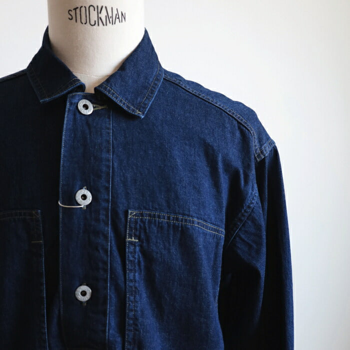 ポストオーバーオールズアーミーシャツbluedenimw/OD-yellowstitch(12048DI)ARMYShirtbluedenimw/OD-yellowstitchPOSTOVERALLS(メンズ)【2024秋冬】*送料無料*【後払い決済不可】*