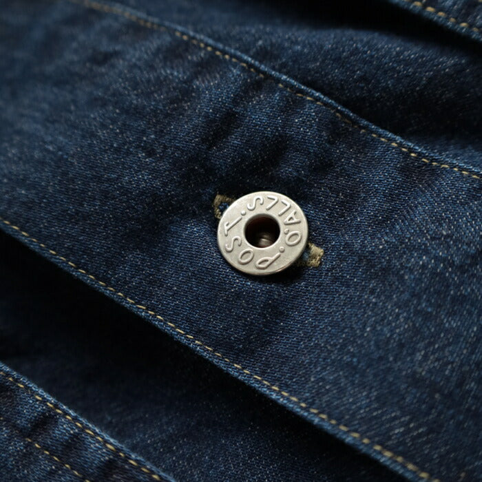ポストオーバーオールズアーミーシャツbluedenimw/OD-yellowstitch(12048DI)ARMYShirtbluedenimw/OD-yellowstitchPOSTOVERALLS(メンズ)【2024秋冬】*送料無料*【後払い決済不可】*