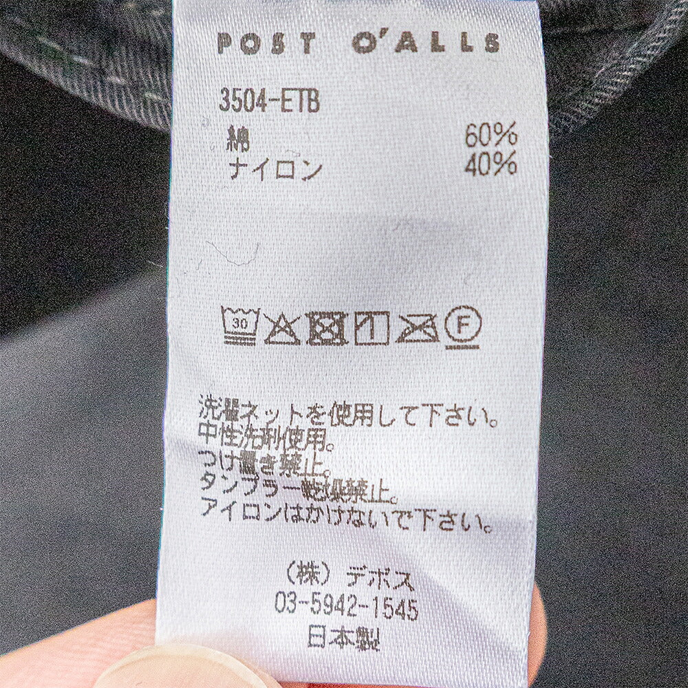 ポストオーバーオールズ Royal Moody (60/40 twill black ) (3504-ETB)<br>Post O’Alls(メンズ) <br>
