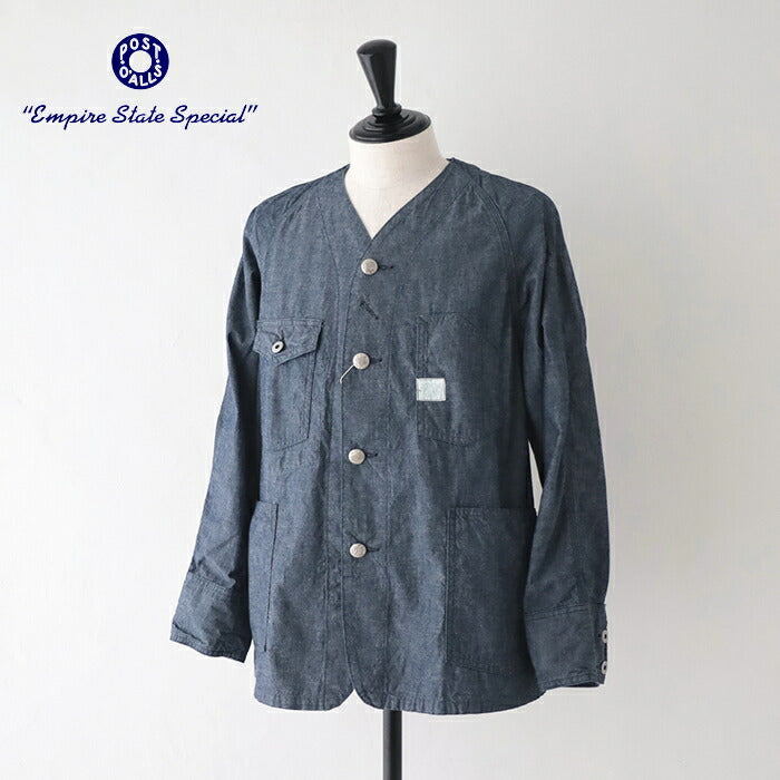 ポストオーバーオールズヴィンテージシーチングエンジニアジャケット(1102DVVSC)vintagesheetingEngineer'sJacketDVPOSTOVERALLS(メンズ)【2024春夏】*送料無料*【後払い決済不可】*