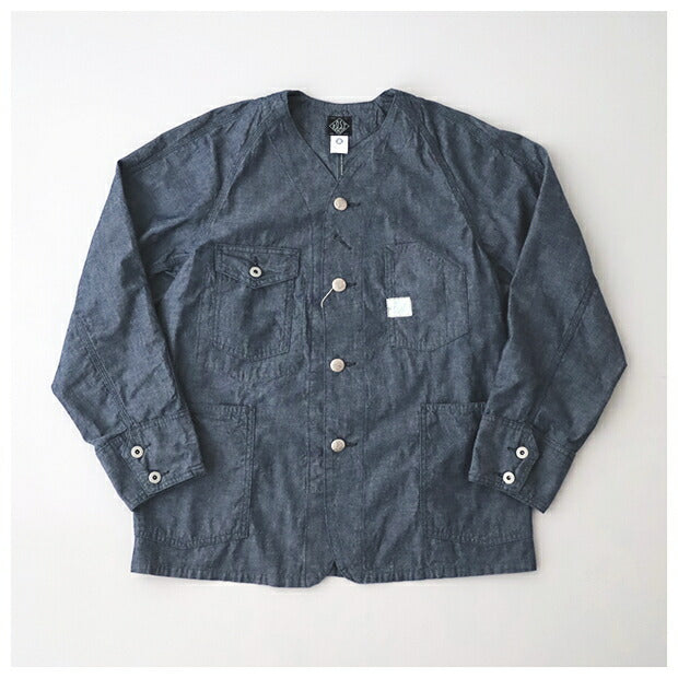 ポストオーバーオールズヴィンテージシーチングエンジニアジャケット(1102DVVSC)vintagesheetingEngineer'sJacketDVPOSTOVERALLS(メンズ)【2024春夏】*送料無料*【後払い決済不可】*