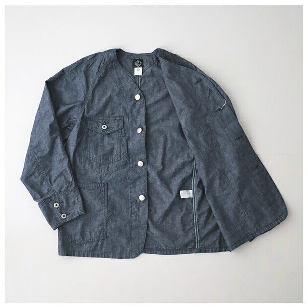 ポストオーバーオールズヴィンテージシーチングエンジニアジャケット(1102DVVSC)vintagesheetingEngineer'sJacketDVPOSTOVERALLS(メンズ)【2024春夏】*送料無料*【後払い決済不可】*