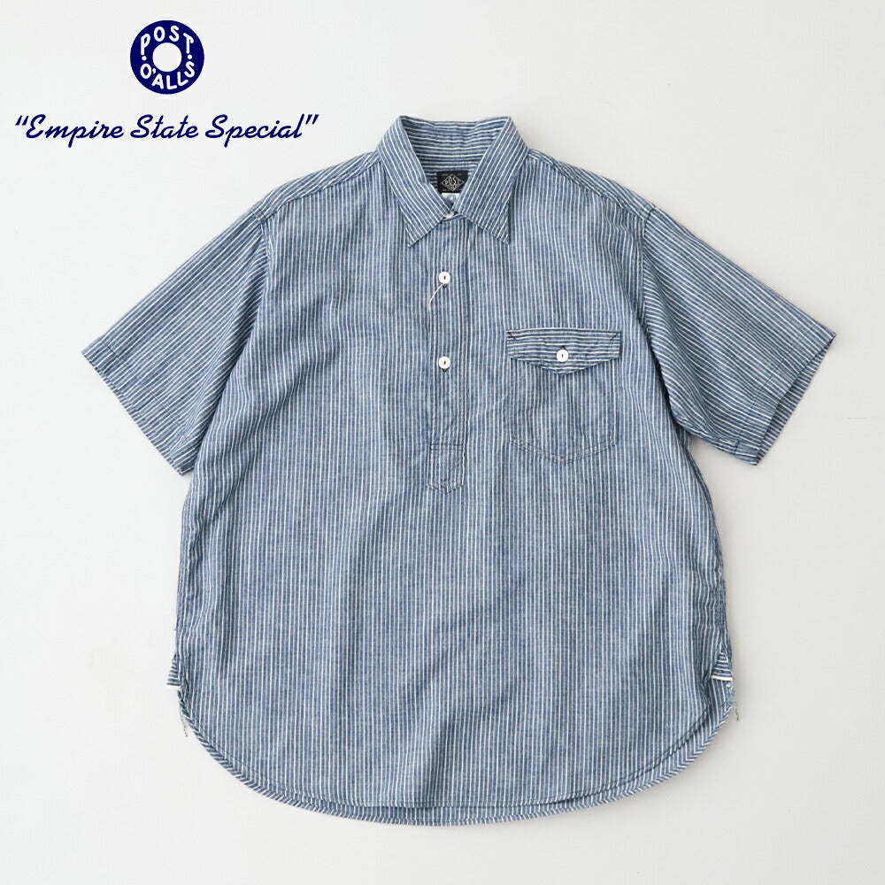 ポストオーバーオールズAVYCUTS/S(stripechambrayindigo)(3213SSC)PostO’Alls(メンズ)【2026春夏】*送料無料*【後払い決済不可】*