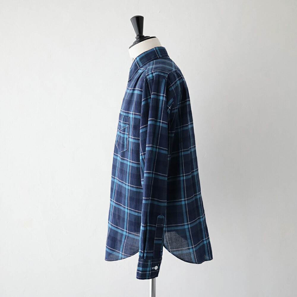 ポストオーバーオールズOriginalBLShirt(cottonplaidblue)(3232CPB)PostO’Alls(メンズ)【2026春夏】*送料無料*【後払い決済不可】*