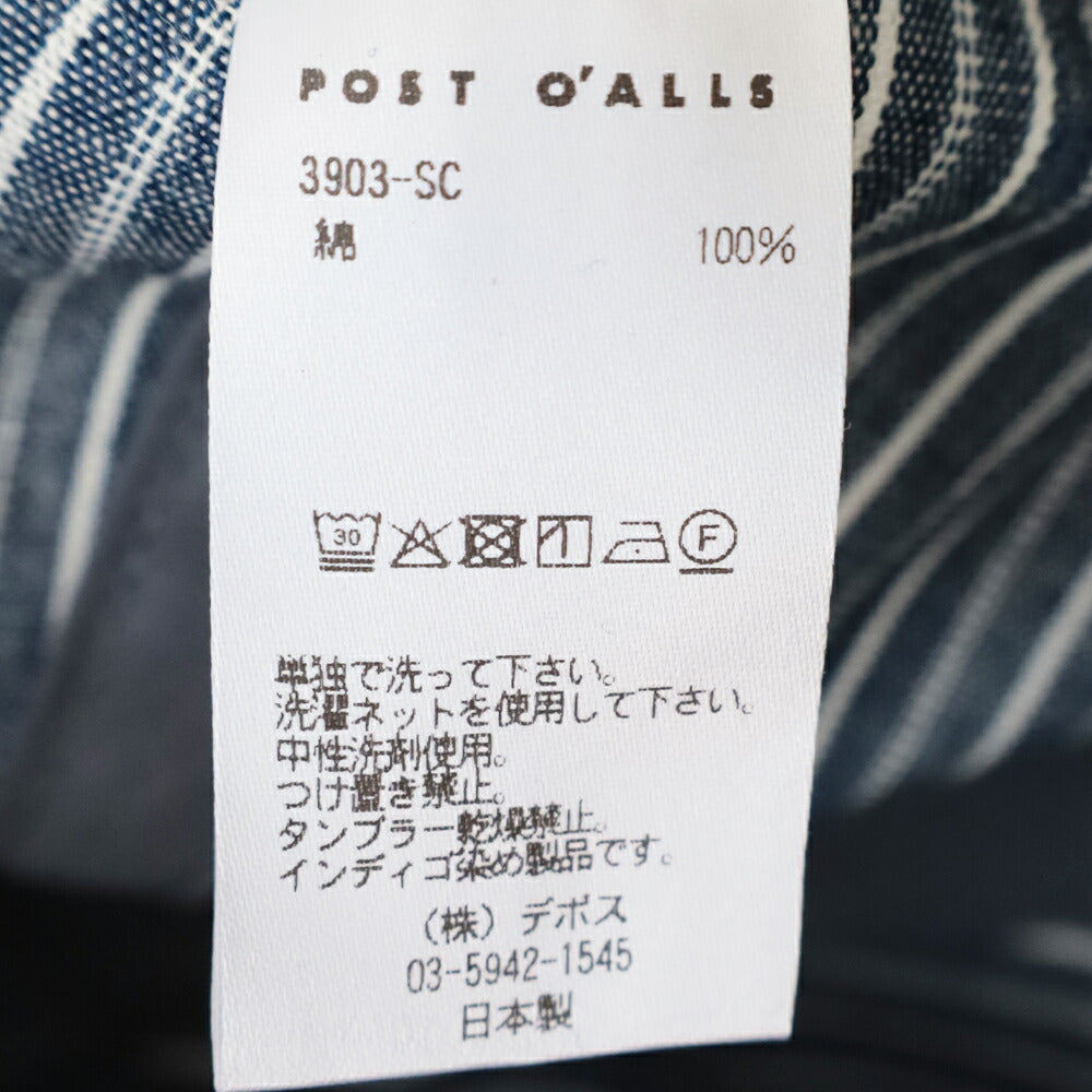 ポストオーバーオールズPOSTBallCap(stripechambray)(3903SC)PostO’Alls(帽子)*送料無料*【後払い決済不可】*