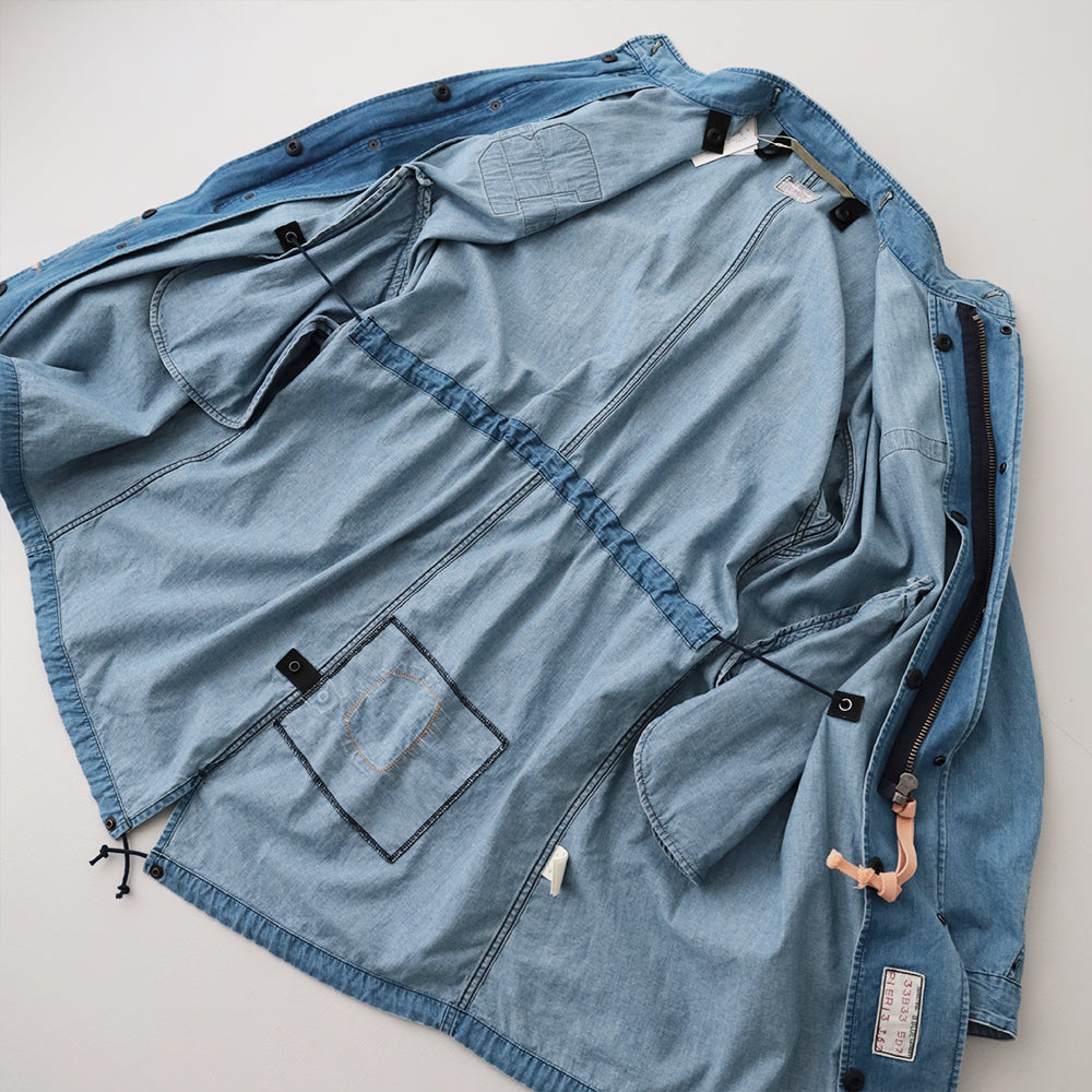 ジャカードデニム <br>アタッチメント <br>フィッシュテールコート<br> (1017721) <br>(メンズ)