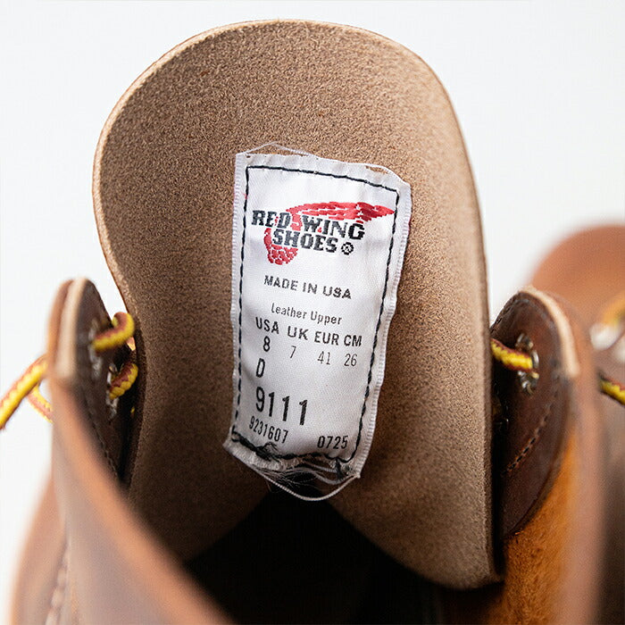 レッドウィング 6インチ クラシックラウンド (9111) 6-INCHI CLASSIC ROUND RED WING(メンズ)