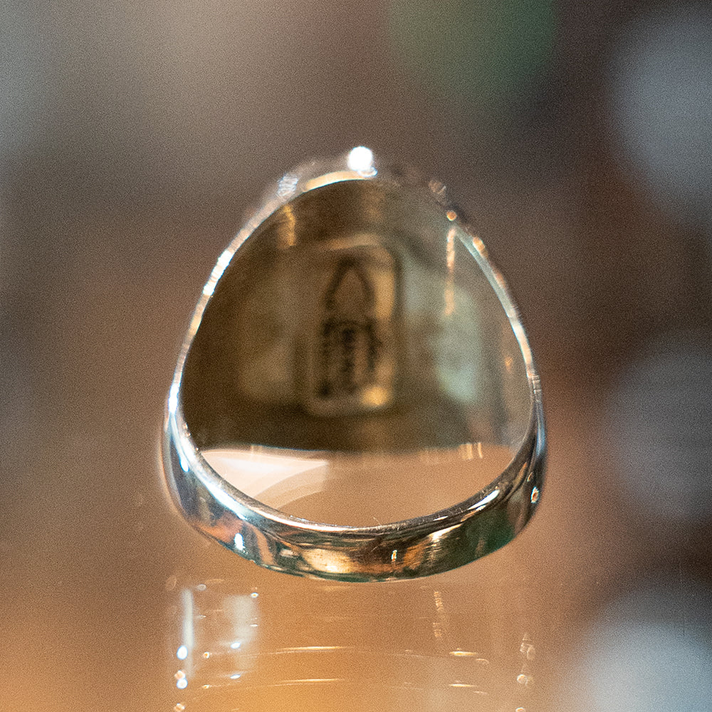 Oval Sunburst Design Signet Ring<br>【Stanley Parker】<br>(LEW138905)
