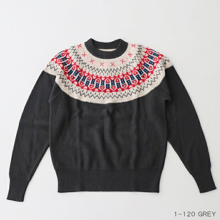 ナイジェルケーボンNORDICSWEATERSNOWPATTERNRV(80510040001)NORDICSWEATERSNOWPATTERNRVNigelCabourn(メンズ)【2025秋冬】*送料無料*【後払い決済不可】*