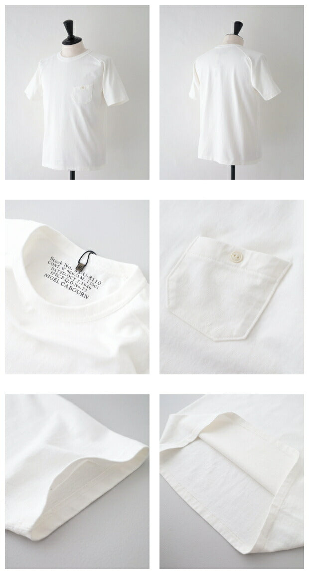 ナイジェルケーボン9.5オンスベーシックTシャツ(80480021030)9.5ozBASICT-SHIRTNigelCabourn(メンズ)【2024春夏】*送料無料*【後払い決済不可】*