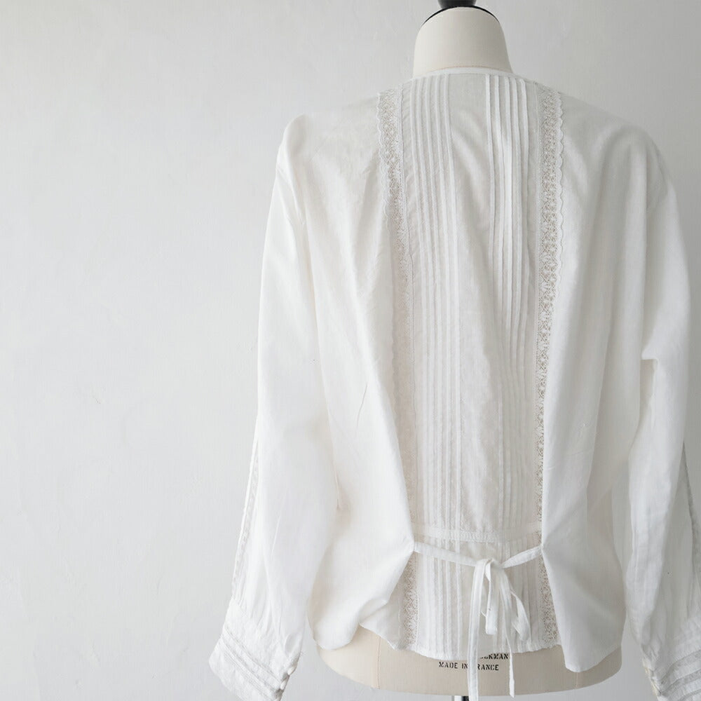 ナイジェルケーボンリバースレースブラウス-カディ(80520810701)LEAVERSLACEBLOUSEKHADINigelCabourn(レディース)【2026春夏】*送料無料*【後払い決済不可】*