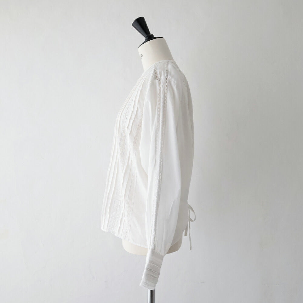 ナイジェルケーボンリバースレースブラウス-カディ(80520810701)LEAVERSLACEBLOUSEKHADINigelCabourn(レディース)【2026春夏】*送料無料*【後払い決済不可】*