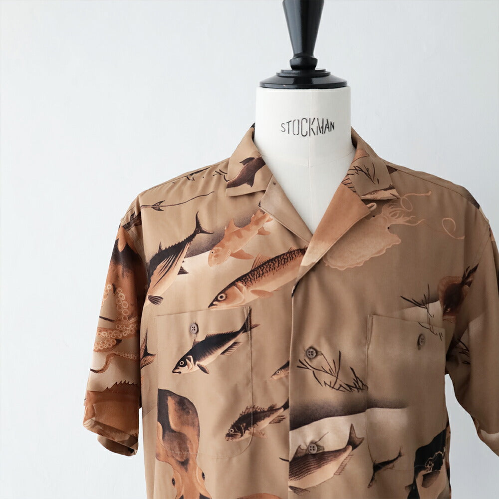 ナイジェルケーボンアロハシャツ-ギョグン(80520011005)ALOHASHIRTGYOGUNNigelCabourn(メンズ)【2026春夏】*送料無料*【後払い決済不可】*