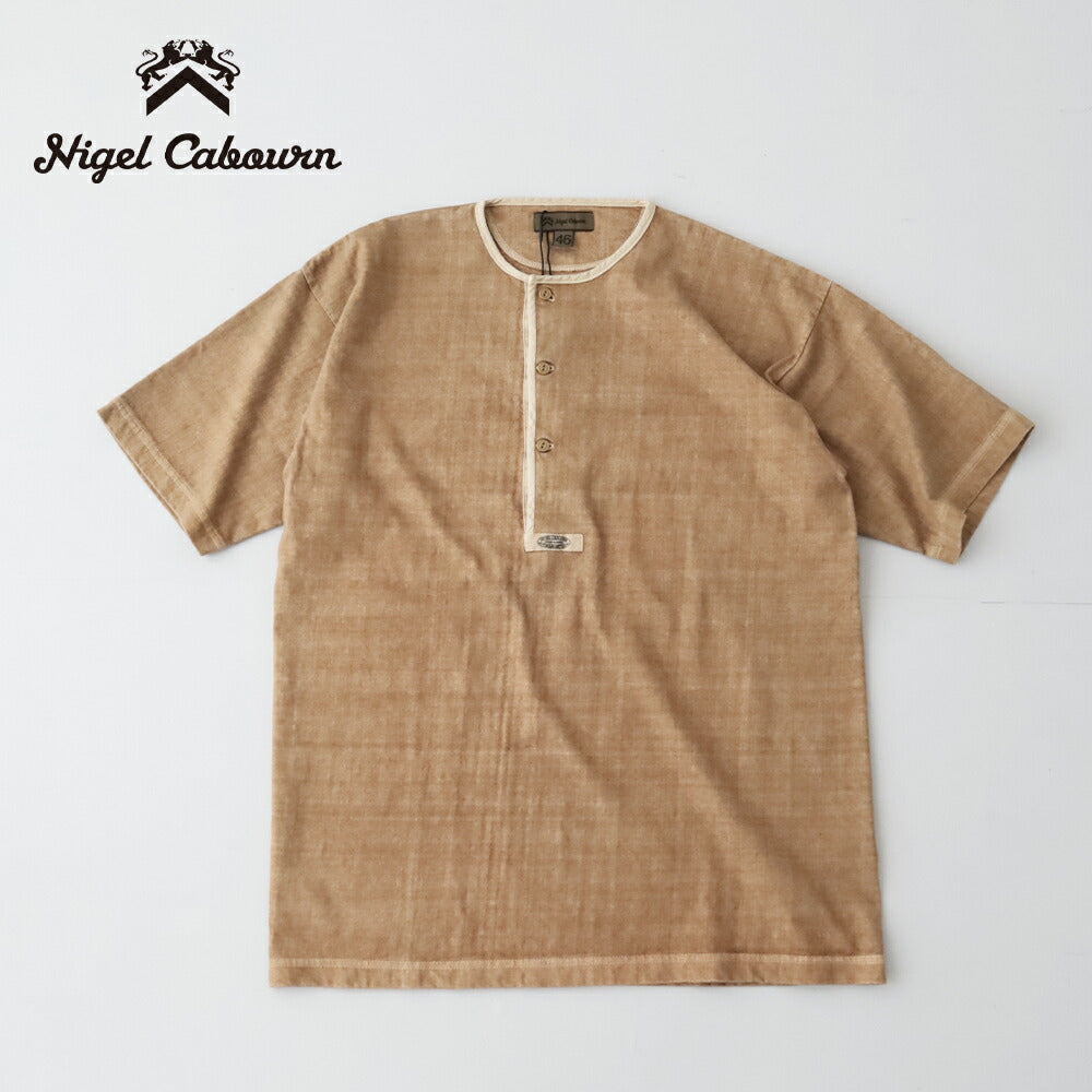 ナイジェルケーボン7.8オンスヘンリーネックTシャツ-ピグメント(80520021066)7.8ozHENLEYNECKSHMODIFYNigelCabourn(メンズ)【2026春夏】*送料無料*【後払い決済不可】*
