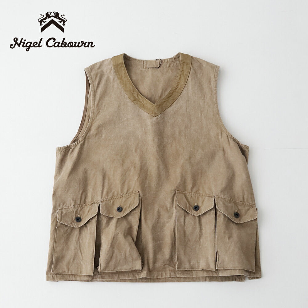 ナイジェルケーボンプルオーバーフィッシングベスト-リップストップ(80520070000)PULLOVERFISHINGVESTRIPSTOPNigelCabourn(メンズ)【2026春夏】*送料無料*【後払い決済不可】*