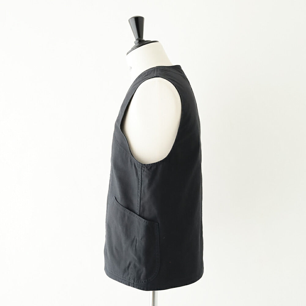 ナイジェルケーボンワークスーツベスト-スラブサテン(80521370030)V01WORKSUITVESTSLUBSATEENNigelCabourn(メンズ)【2026春夏】*送料無料*【後払い決済不可】*