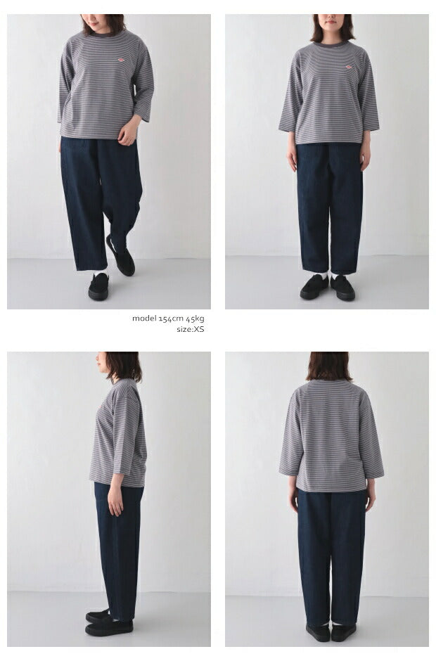 ダントンクルーネック7分袖ボーダーTシャツ(DT-C0131TCB)T/COPENENDJERSEYCREWNECKP.O3/4SLEEVESDANTON(レディース)【2023秋冬】*送料無料*【後払い決済不可】*