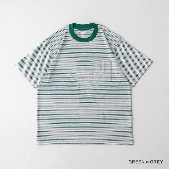 ダントンコットンポリエステルボーダーポケットTシャツ(DT-C0198TCB-ST)T/COPENENDJERSEYPOCKETT-SHIRTDANTON(メンズ)【2025春夏】*送料無料*【後払い決済不可】*