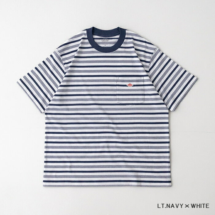 ダントンコットンポリエステルボーダーポケットTシャツ(DT-C0198TCB-ST)T/COPENENDJERSEYPOCKETT-SHIRTDANTON(メンズ)【2025春夏】*送料無料*【後払い決済不可】*