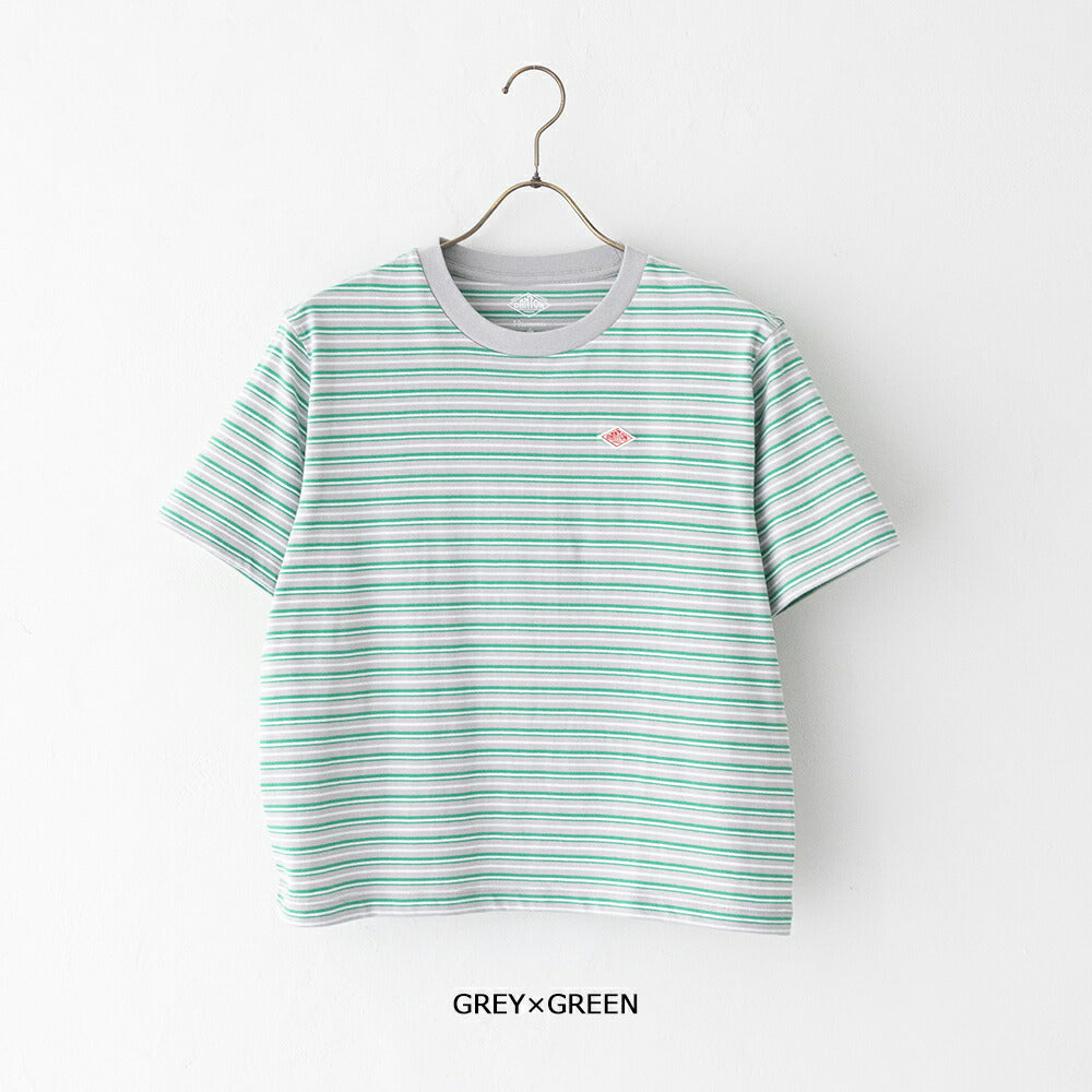 ダントンコットン天竺ボーダーショートTシャツ(DT-C0404CJJ)16/-JERSEYSHORTT-SHIRTDANTON(レディース)【2026春夏】*送料無料*【後払い決済不可】*