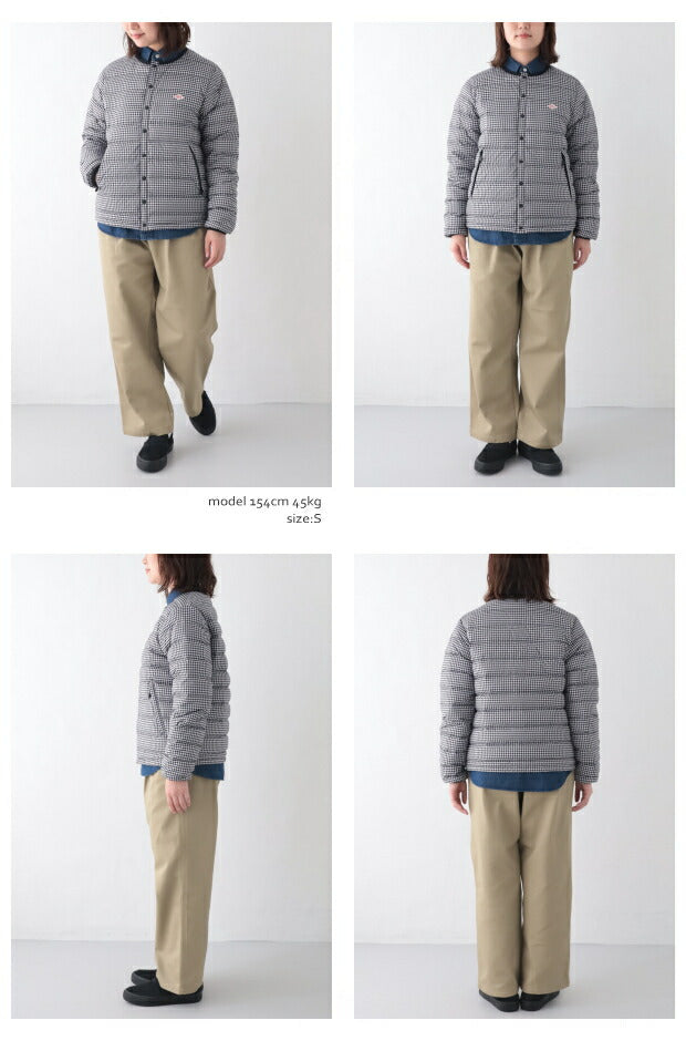 ダントンクルーネックインナーダウンジャケット(チェック)(DT-A0001NNP)PRINTPOLYESTERTAFFETAINNERDOWNCREWNECKJACKETDANTON(レディース)【2023秋冬】*送料無料*【後払い決済不可】*
