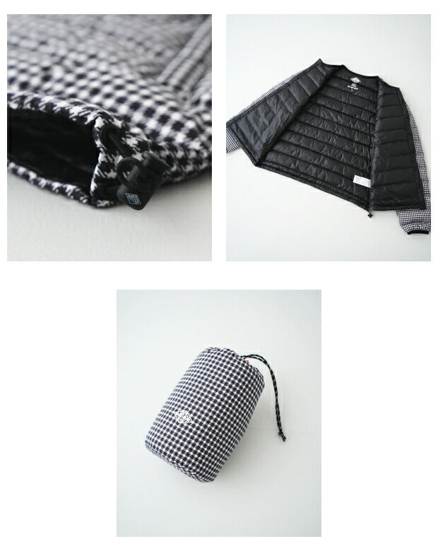 ダントンクルーネックインナーダウンジャケット(チェック)(DT-A0001NNP)PRINTPOLYESTERTAFFETAINNERDOWNCREWNECKJACKETDANTON(レディース)【2023秋冬】*送料無料*【後払い決済不可】*