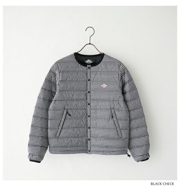 ダントンクルーネックインナーダウンジャケット(チェック)(DT-A0001NNP)PRINTPOLYESTERTAFFETAINNERDOWNCREWNECKJACKETDANTON(レディース)【2023秋冬】*送料無料*【後払い決済不可】*