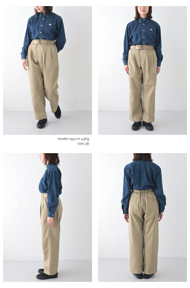 ダントンカツラギタックベルテッドパンツ(DT-E0140TCG)T/CKATSURAGITUCKBELTEDPANTSDANTON(レディース)【2023秋冬】*送料無料*【後払い決済不可】*