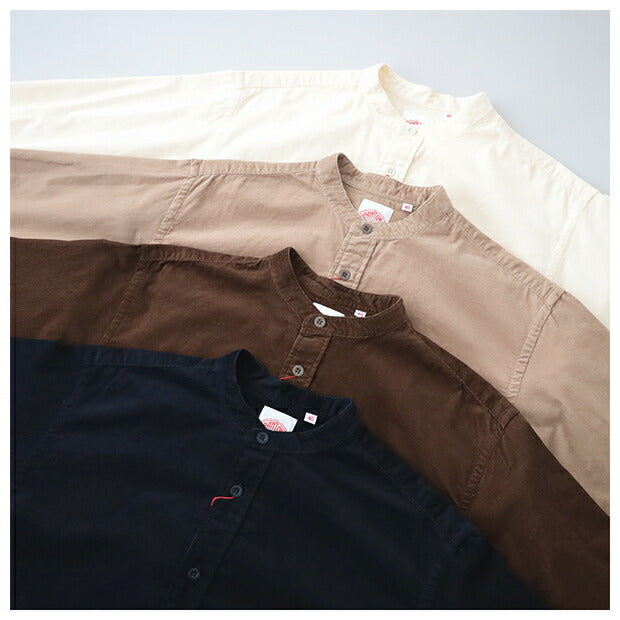 ダントンコーデュロイバンドカラーシャツ(DT-B0291MCD)21WALECORDUROYBANDCOLLARSHIRTL/SDANTON(メンズ)【2024秋冬】*送料無料*【後払い決済不可】*