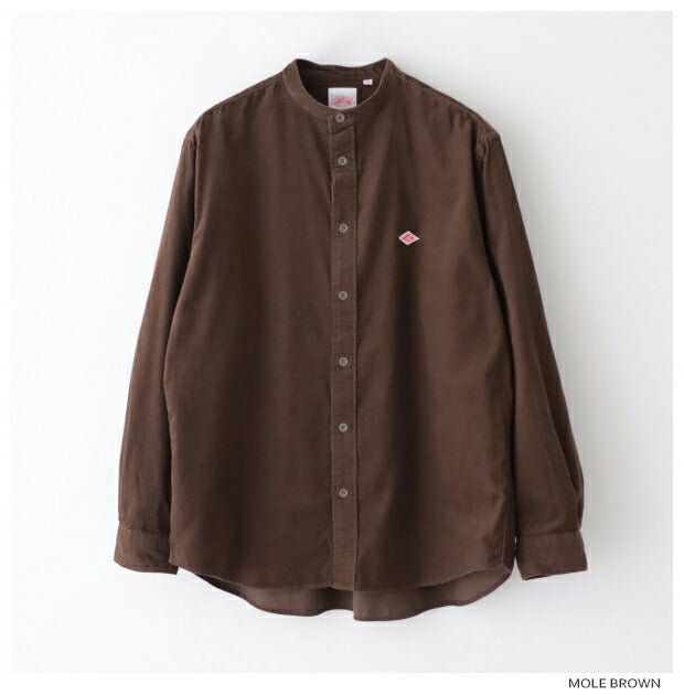 ダントンコーデュロイバンドカラーシャツ(DT-B0291MCD)21WALECORDUROYBANDCOLLARSHIRTL/SDANTON(メンズ)【2024秋冬】*送料無料*【後払い決済不可】*