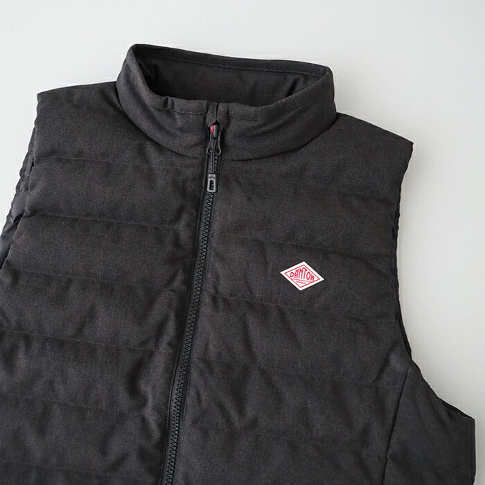 ダントンミドルダウンジップスタンドカラーベスト(DT-A0550PWL)WOOLLIKEPOLYESTERMIDDLEDOWNZIPSTANDCOLLARVESTDANTON(レディース)【2024秋冬】*送料無料*【後払い決済不可】*
