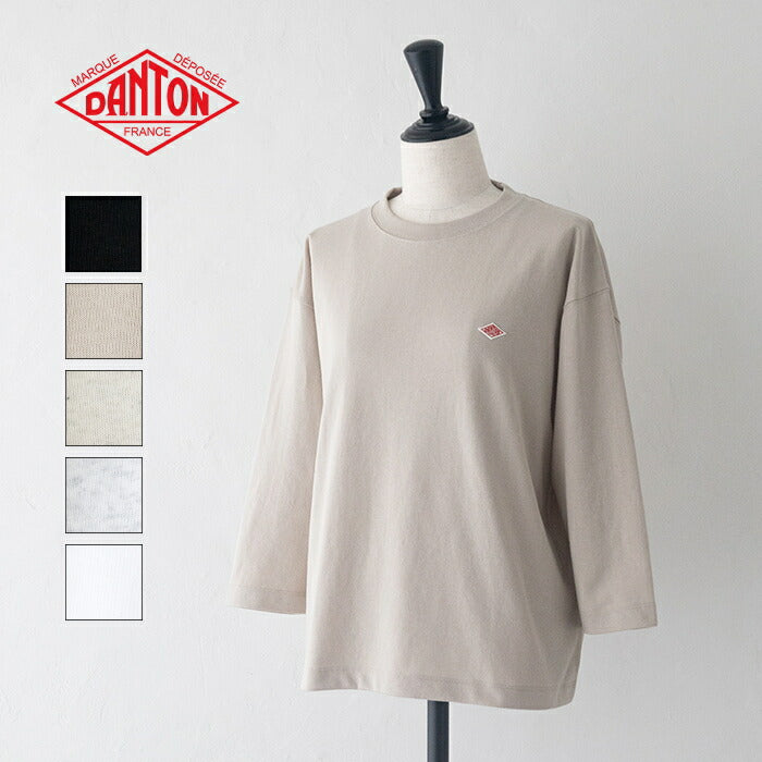ダントンクルーネック7分袖Tシャツ(DT-C0131TCB)T/COPENENDJERSEYCREWNECKP.O3/4SLEEVESDANTON(レディース)【2025秋冬】*送料無料*【後払い決済不可】*