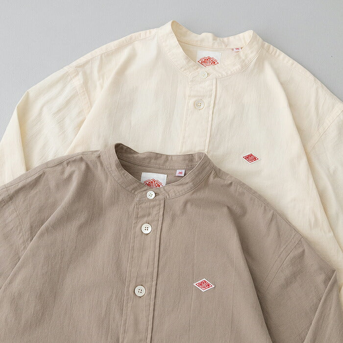 ダントンバンドカラー長袖シャツ(DT-B0341MUG)WASHERBROADBANDCOLLARSHIRTDANTON(レディース)【2025秋冬】*送料無料*【後払い決済不可】*