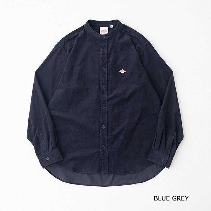 ダントンコーデュロイバンドカラーシャツ(DT-B0291MCD)21WALECORDUROYBANDCOLLARSHIRTL/SDANTON(メンズ)【2025秋冬】*送料無料*【後払い決済不可】*