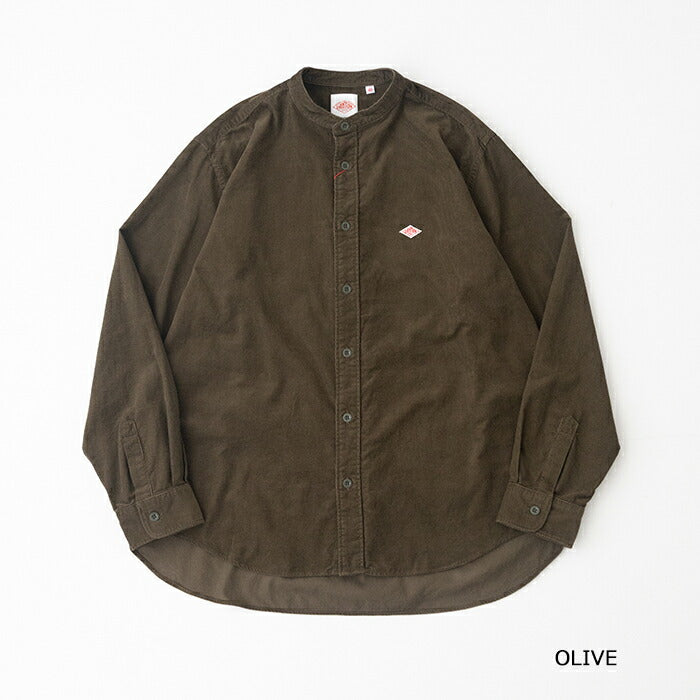 ダントンコーデュロイバンドカラーシャツ(DT-B0291MCD)21WALECORDUROYBANDCOLLARSHIRTL/SDANTON(メンズ)【2025秋冬】*送料無料*【後払い決済不可】*