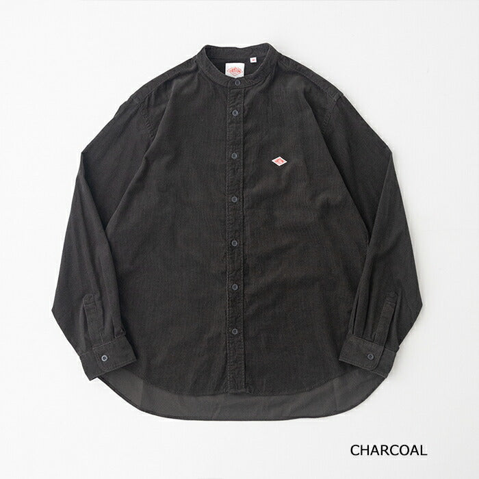 ダントンコーデュロイバンドカラーシャツ(DT-B0291MCD)21WALECORDUROYBANDCOLLARSHIRTL/SDANTON(メンズ)【2025秋冬】*送料無料*【後払い決済不可】*