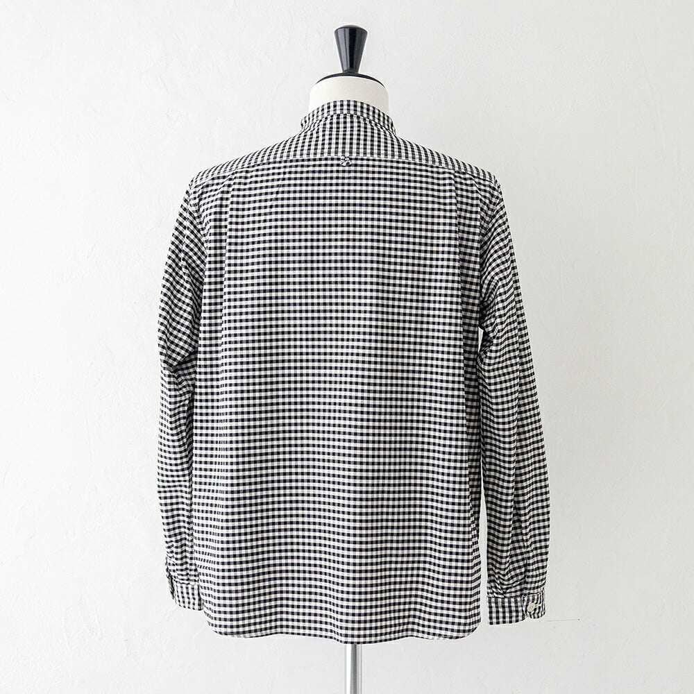 ダントン  オックスフォード バンドカラー長袖シャツ  (DT-B0280 OXP)  OXFORD PLAID BAND COLLAR SHIRT L/S  DANTON(メンズ)
