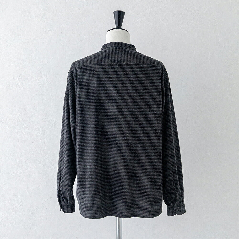 ダントン  コットンフランネル バンドカラーシャツ  (DT-B0279 CHK)  FLANNEL BAND COLLAR SHIRT L/S  DANTON(レディース)