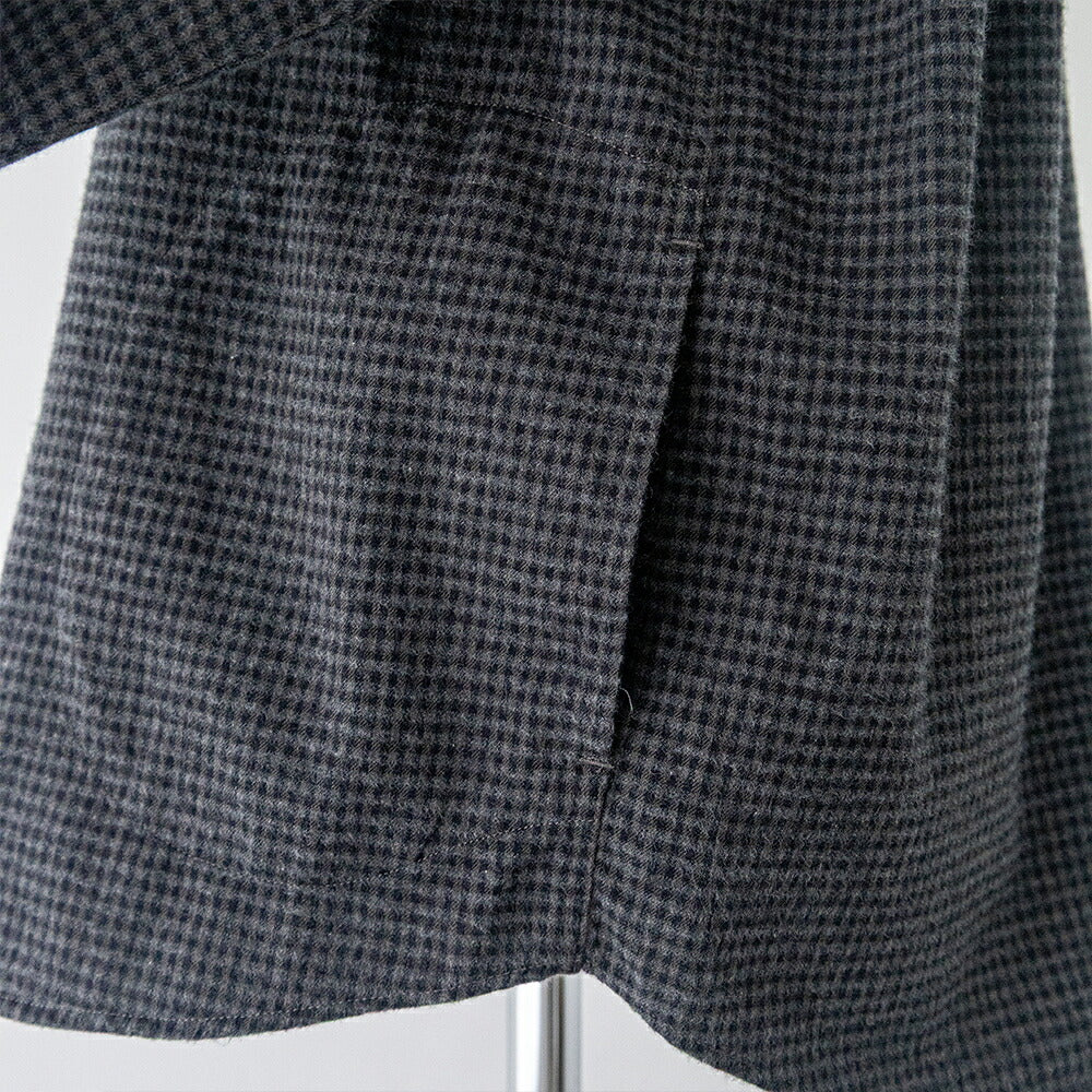 ダントン  コットンフランネル バンドカラーシャツ  (DT-B0279 CHK)  FLANNEL BAND COLLAR SHIRT L/S  DANTON(レディース)
