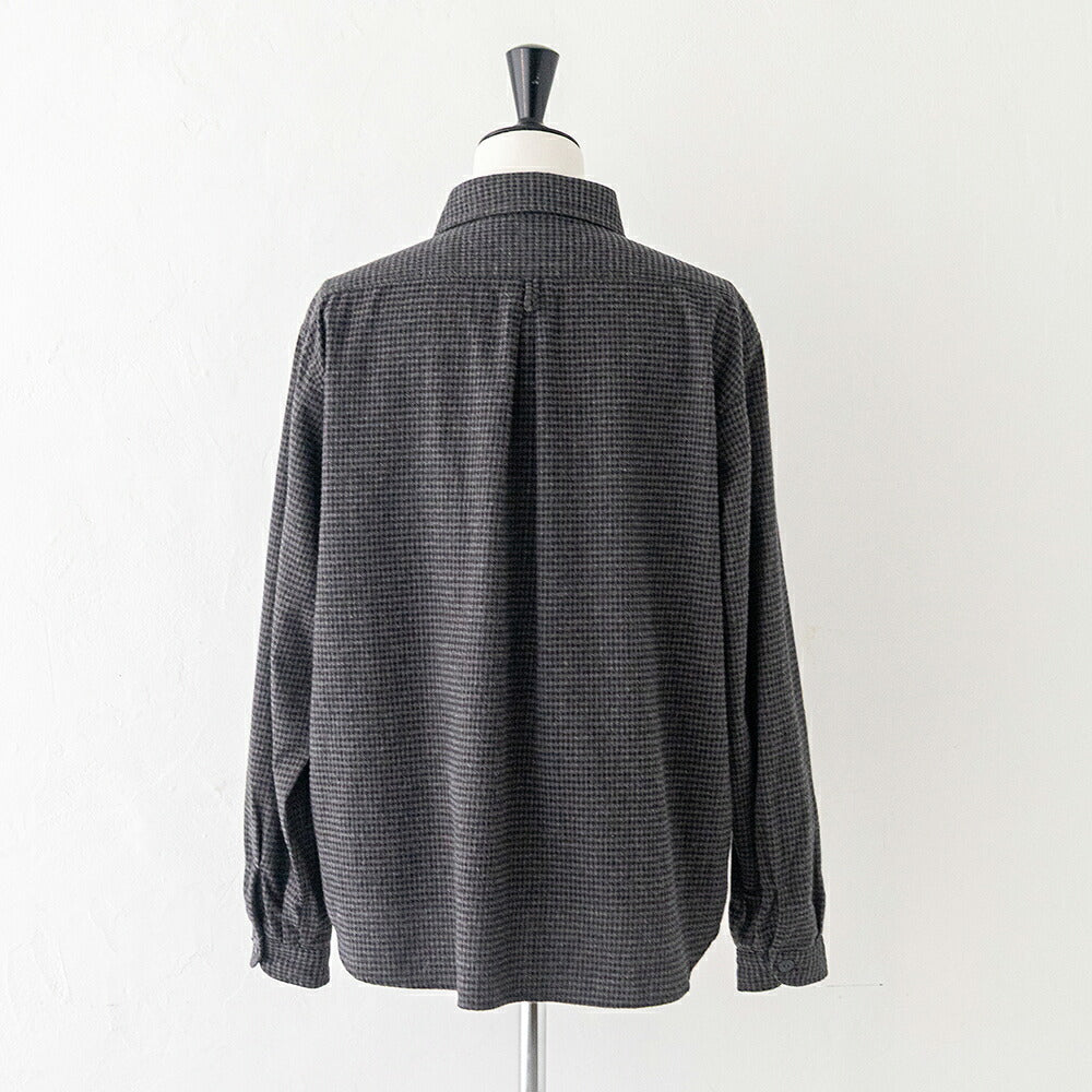 ダントン  コットンフランネル チェック ラウンドカラー プルオーバーシャツ  (DT-B0281 CHK)  FLANNEL ROUND COLLAR P.O SHIRT L/S  DANTON(レディース)