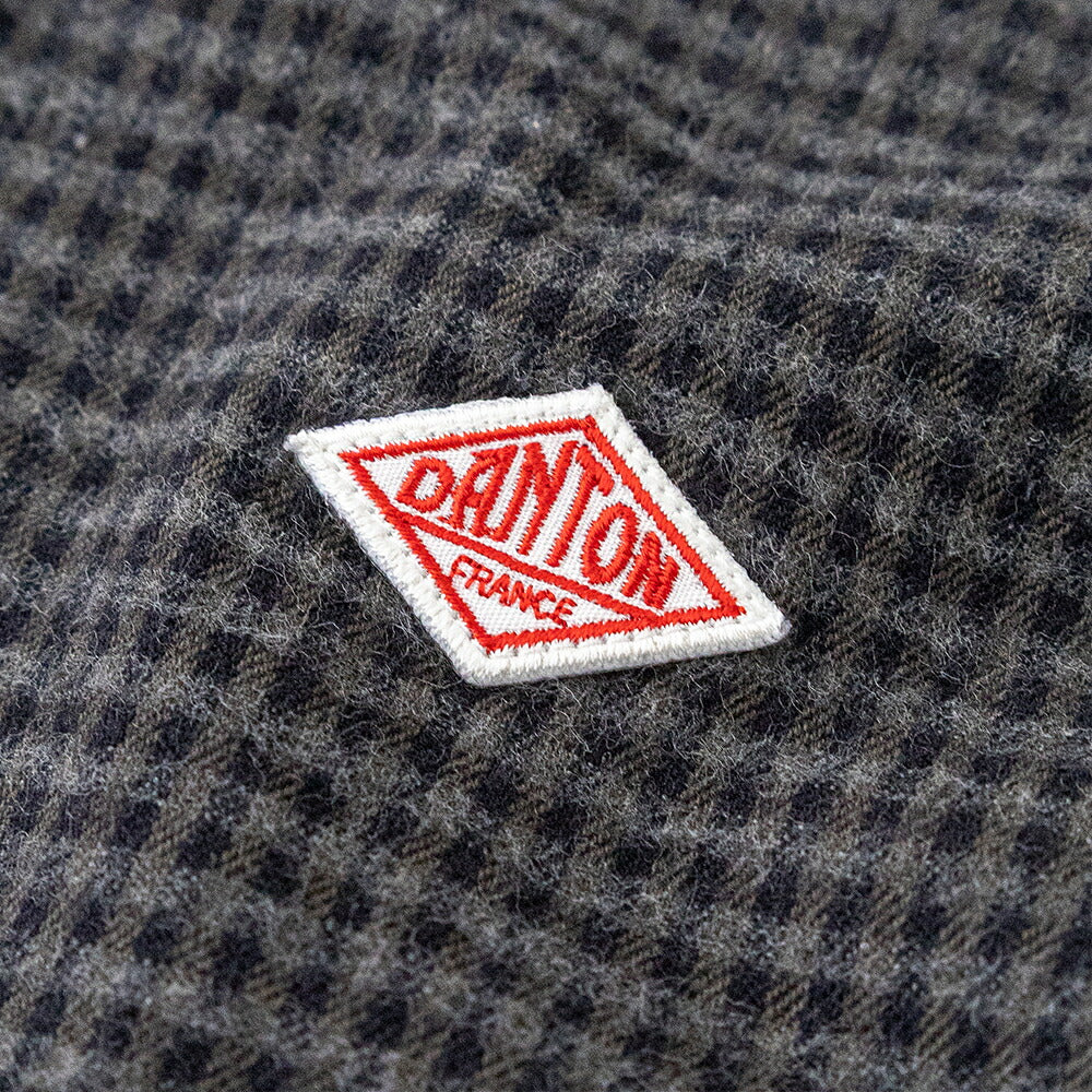 ダントン  コットンフランネル チェック ラウンドカラー プルオーバーシャツ  (DT-B0281 CHK)  FLANNEL ROUND COLLAR P.O SHIRT L/S  DANTON(レディース)