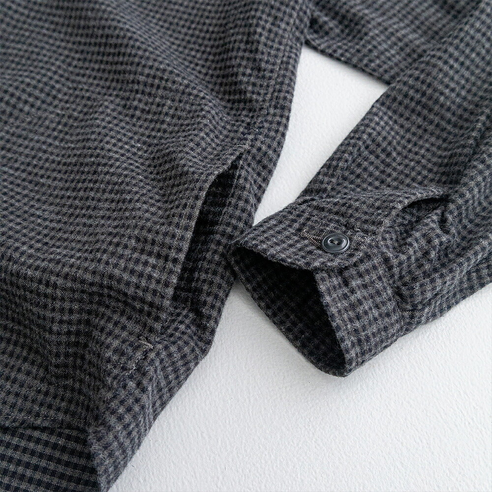 ダントン  コットンフランネル チェック ラウンドカラー プルオーバーシャツ  (DT-B0281 CHK)  FLANNEL ROUND COLLAR P.O SHIRT L/S  DANTON(レディース)